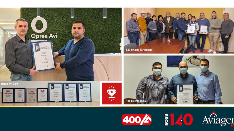 Aviagen Kft Congratulates Latest Ross 400 and 140 Club Stars in Romania